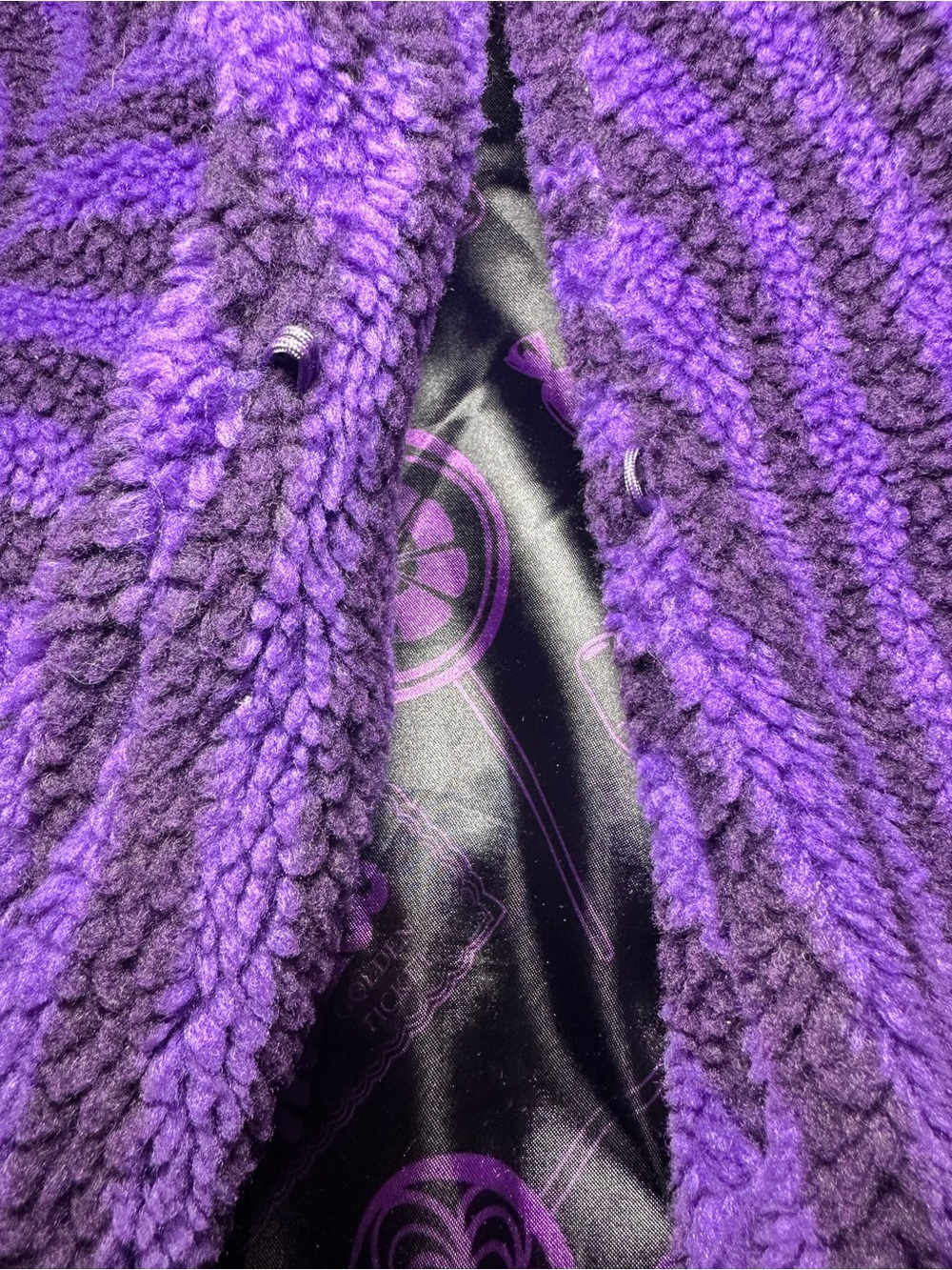Dolls Kill x Willy Wonka & the Chocolate Factory Long psychedelic Coat, Small - Picture 13 of 17